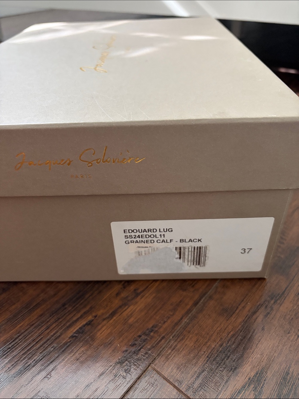 Jacques Solovière Paris EDOUARD LUG GRAINED BLACK Size 37 - Picture 7 of 8